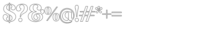Magiona Display Outline Regular Font OTHER CHARS