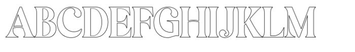 Magiona Display Outline Regular Font UPPERCASE