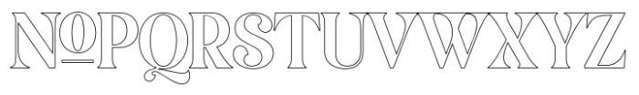 Magiona Display Outline Regular Font UPPERCASE