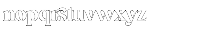 Magiona Display Outline Regular Font LOWERCASE