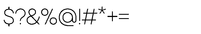 Magiore VF Magiore Thin Font OTHER CHARS