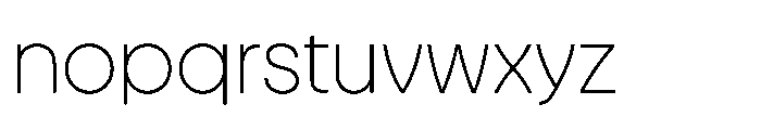 Magiore VF Magiore Thin Font LOWERCASE