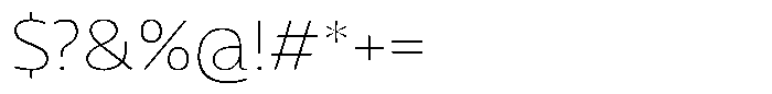 Magmir Thin Font OTHER CHARS