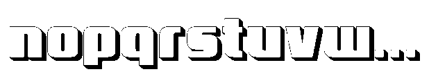 Magna Lux 3 D Extrude Font LOWERCASE