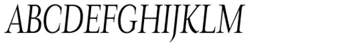 Magneta Condensed Thin Italic Font UPPERCASE