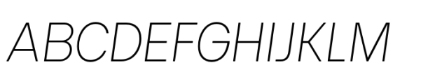 Magnetik Thin Italic Font UPPERCASE