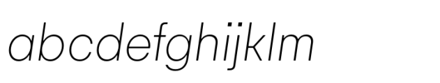 Magnetik Thin Italic Font LOWERCASE