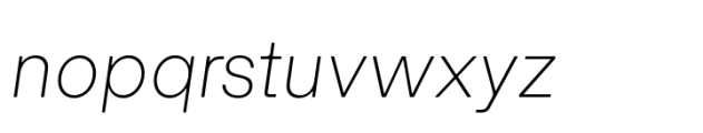 Magnetik Thin Italic Font LOWERCASE