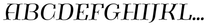 Magnirum Serif Thin italic Font UPPERCASE