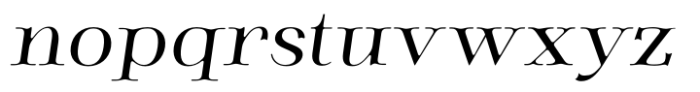 Magnirum Serif Thin italic Font LOWERCASE