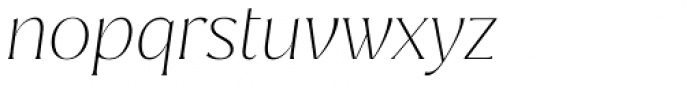 Magnolia Thin Italic Font LOWERCASE