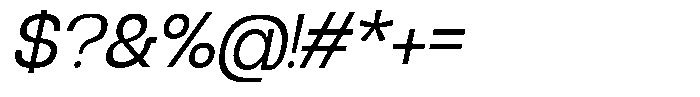 Magseva Italic Font OTHER CHARS