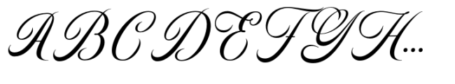 Magura Whitney Script Regular Font UPPERCASE