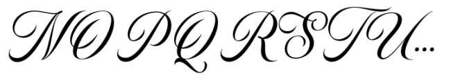 Magura Whitney Script Regular Font UPPERCASE