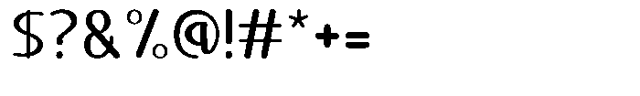 Mahoni Regular Font OTHER CHARS