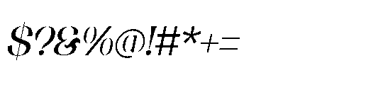 Mailing Signal Italic Font OTHER CHARS