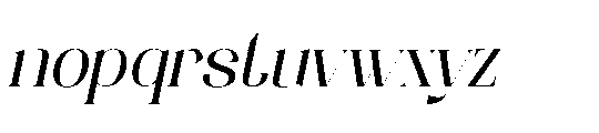 Mailing Signal Italic Font LOWERCASE