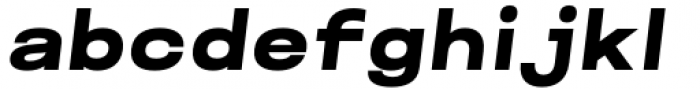 Maincode Black 75 Oblique Font LOWERCASE