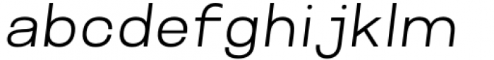 Maincode Light 50 Oblique Font LOWERCASE