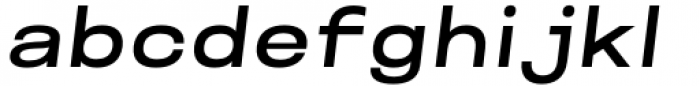 Maincode Medium 75 Oblique Font LOWERCASE