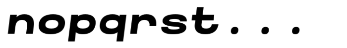 Maincode Mono Black 100 Oblique Font LOWERCASE