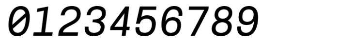 Maincode Mono Regular 50 Oblique Font OTHER CHARS