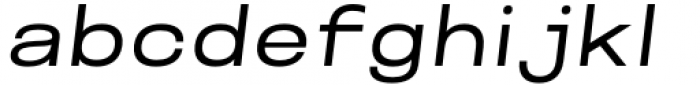 Maincode Regular 75 Oblique Font LOWERCASE
