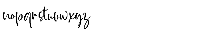 Mains Douces Font LOWERCASE