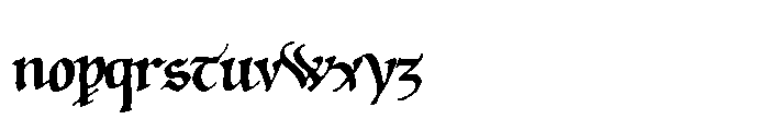 Mainz Manuscript Regular Font LOWERCASE