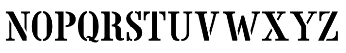 Maitre d Stencil JNL Regular Font UPPERCASE