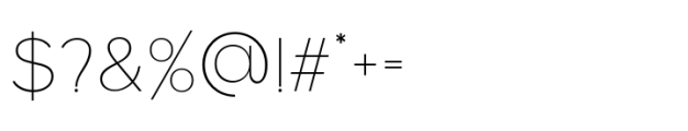 Makani Thin Font OTHER CHARS