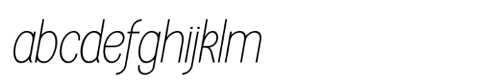 Makeevka Thin Italic Font LOWERCASE