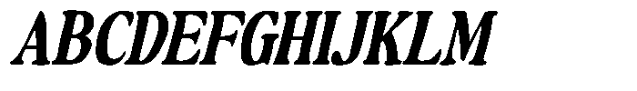 Makers Serif Conden Obliq Contr Font UPPERCASE