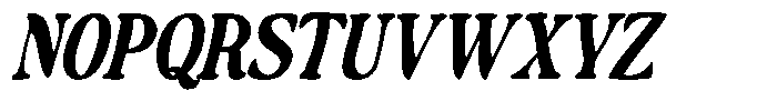 Makers Serif Conden Obliq Contr Font UPPERCASE
