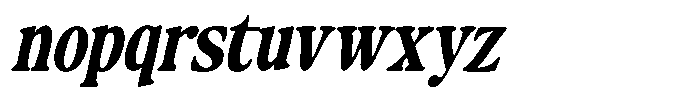 Makers Serif Conden Obliq Contr Font LOWERCASE