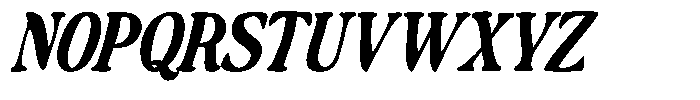 Makers Serif Condensed Italic Contrast Font UPPERCASE