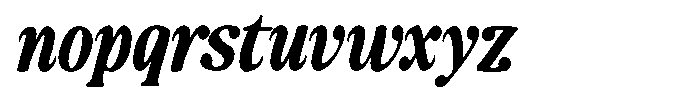 Makers Serif Condensed Italic Contrast Font LOWERCASE