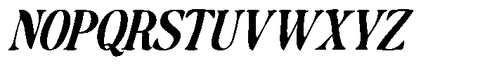 Makers Serif Condensed Italic Font UPPERCASE