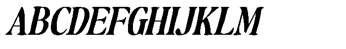 Makers Serif Condensed Oblique Font UPPERCASE