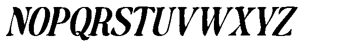 Makers Serif Condensed Oblique Font UPPERCASE