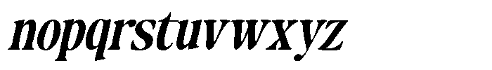 Makers Serif Condensed Oblique Font LOWERCASE