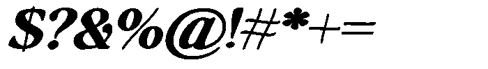 Makers Serif Exp Obliq Nrw Contr Font OTHER CHARS