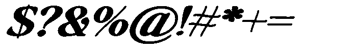 Makers Serif Expanded Italic Contrast Font OTHER CHARS