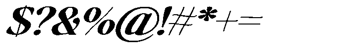 Makers Serif Expanded Italic Narrow Font OTHER CHARS