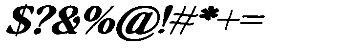 Makers Serif Expanded Italic Nrow Contr Font OTHER CHARS
