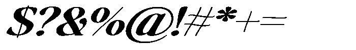 Makers Serif Expanded Italic Font OTHER CHARS