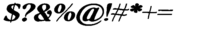 Makers Serif Expanded Obliq Contr Font OTHER CHARS
