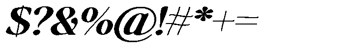 Makers Serif Expanded Obliq Nrow Font OTHER CHARS