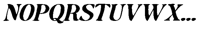 Makers Serif Expanded Obliq Nrow Font UPPERCASE