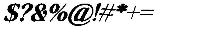 Makers Serif Italic Contrast Font OTHER CHARS